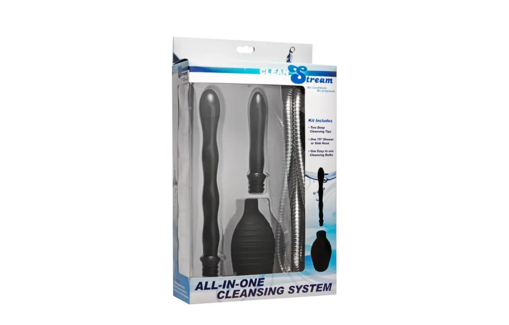 All-in-One-Dusch-Einlauf-Reinigungssystem Cleanstream Schwarz