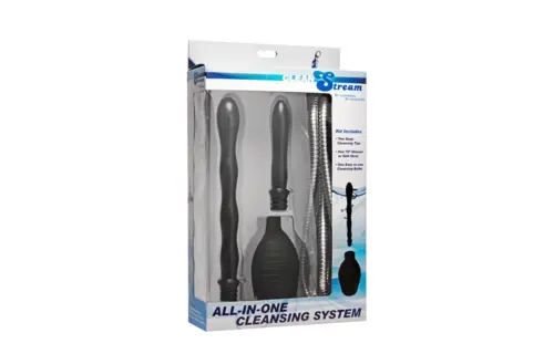 All-in-One-Dusch-Einlauf-Reinigungssystem Cleanstream Schwarz