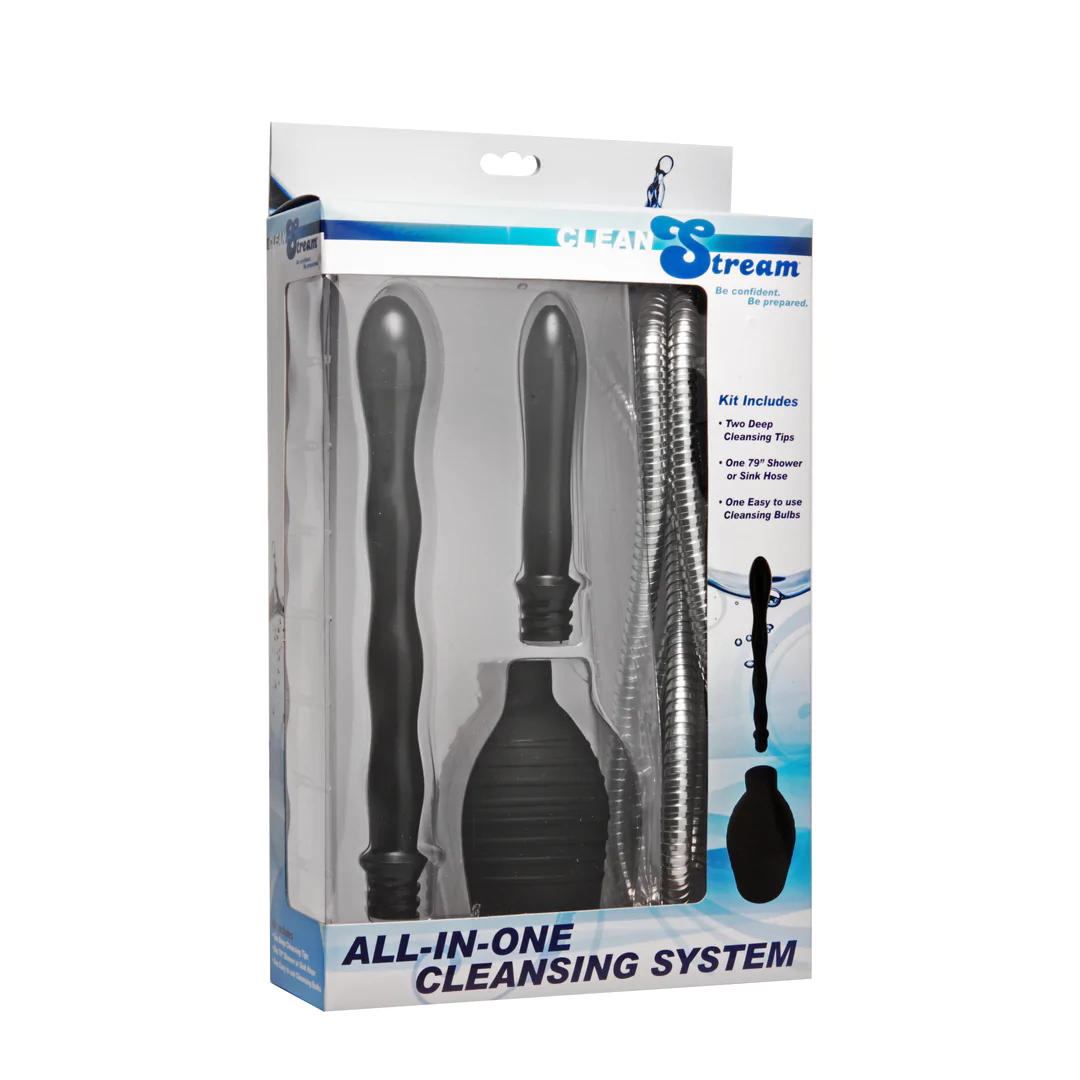 All-in-One Shower Enema Cleaning System Cleanstream Black