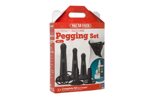 Vac-U-Lock Silikon-Pegging-Set 17,8 cm – Luxuriöser Strap-On