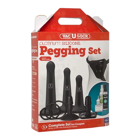 Vac-U-Lock Silicone Pegging Set 17.8 cm – Luxury Strap-On