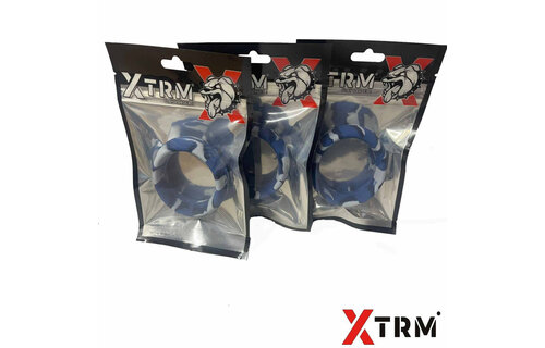 XTRM Bastion Bump | Premium-Silikon-Cockring Blau Camouflage