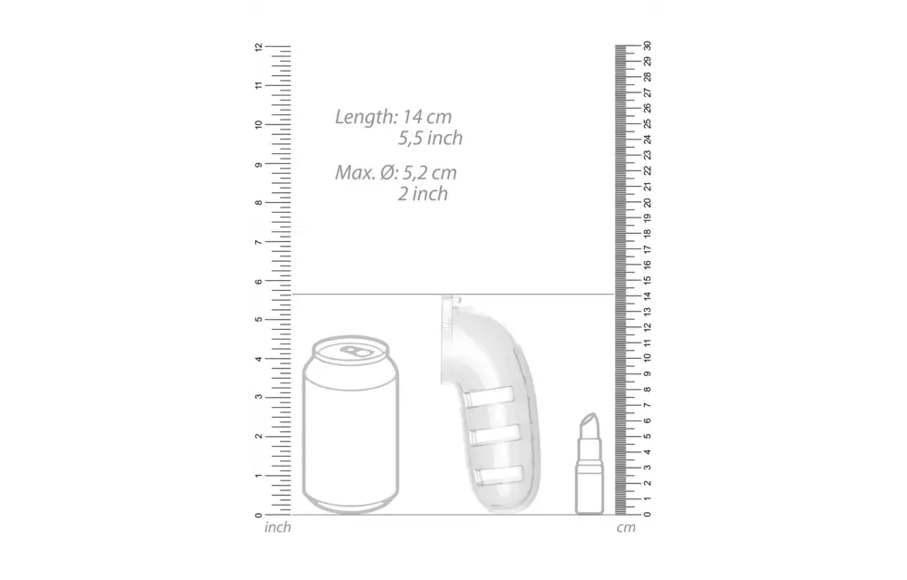 Keuschheitskäfig mit Buttplug V12 – Komfort & Stimulation 14 cm