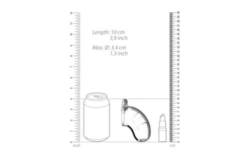 Chastity Cock Cage with Dilator V15 - 3.5" / 9 cm