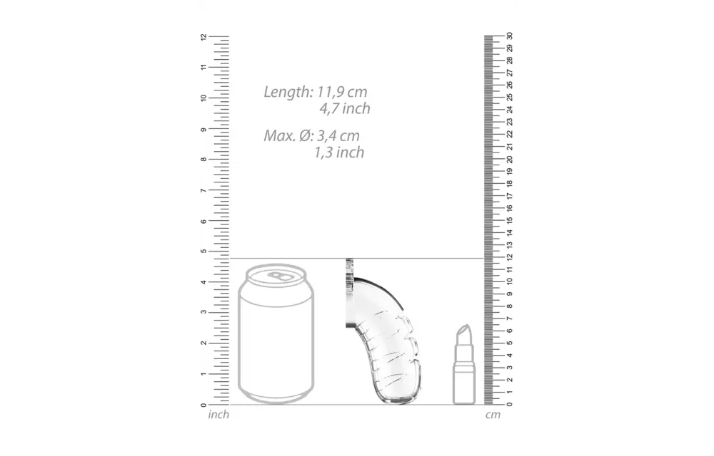 Chastity Cock Cage with Dilator V16 - 4.5" / 11,5 cm