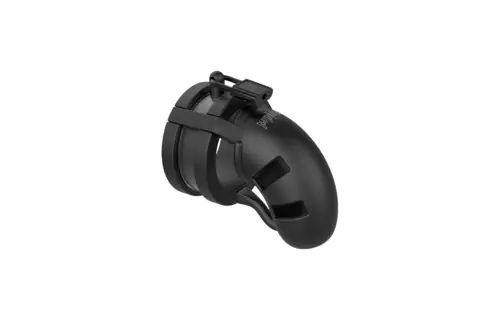 Chastity Cage V18 With Ball Splitter – Ultimate Control Black