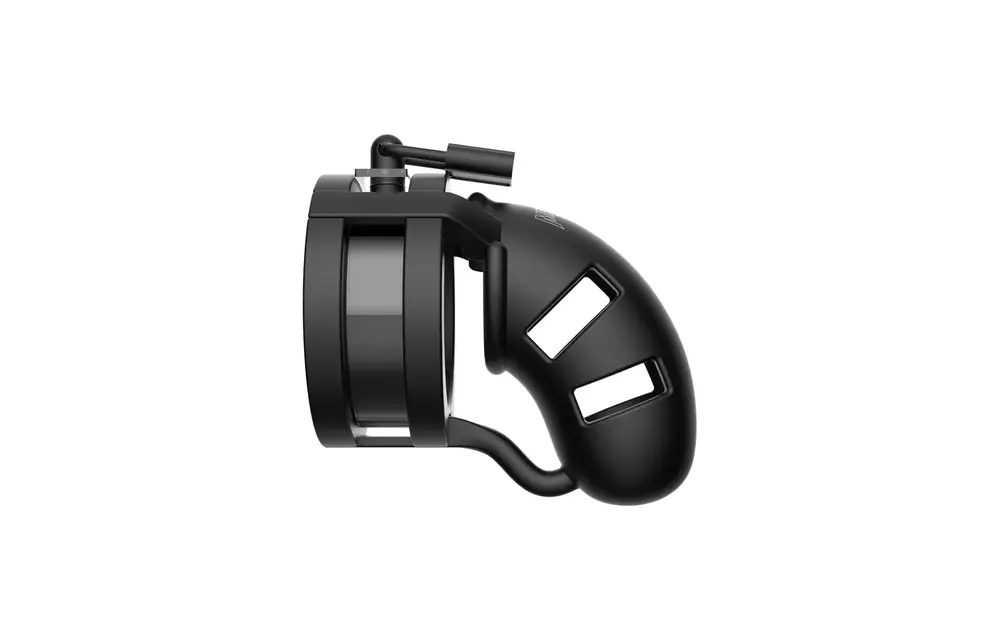 Chastity Cage V18 With Ball Splitter – Ultimate Control Black