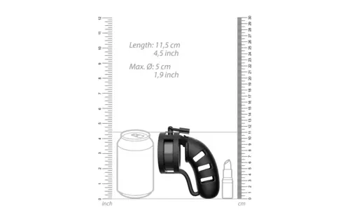Keuschheitskäfig mit Hodenquetscher V19 – 11.5  cm