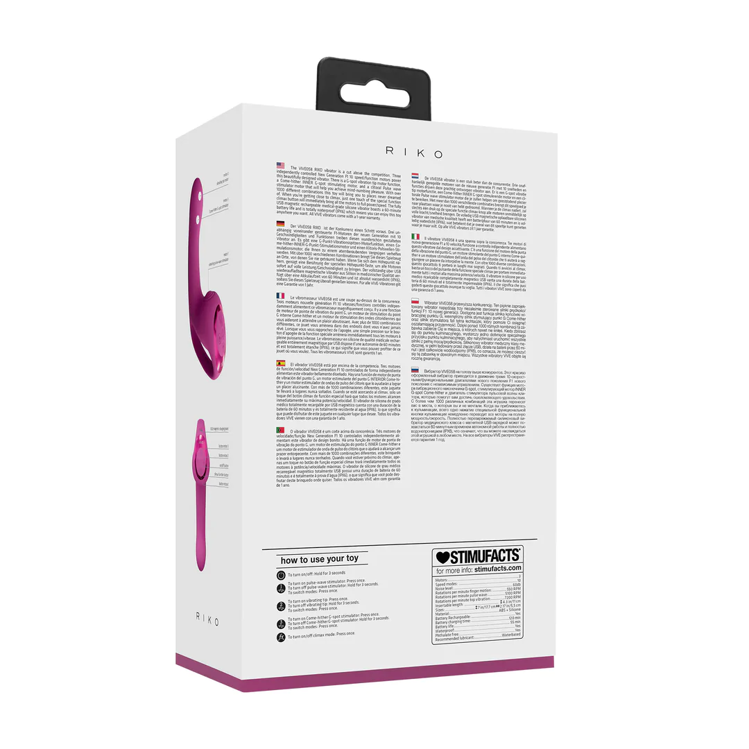 Riko Dreifachmotor-Thumper – Top-Vibrator in Rosa & leistungsstark