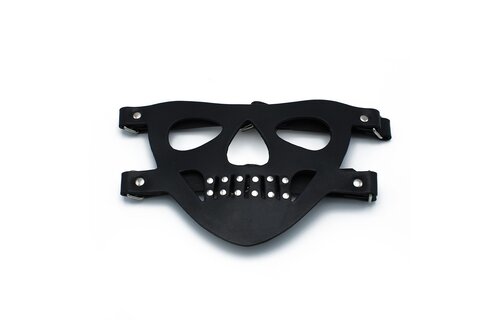 Schwarze Leder-Gesichtsmaske „The Bane“ | Komfort & Langlebigkeit