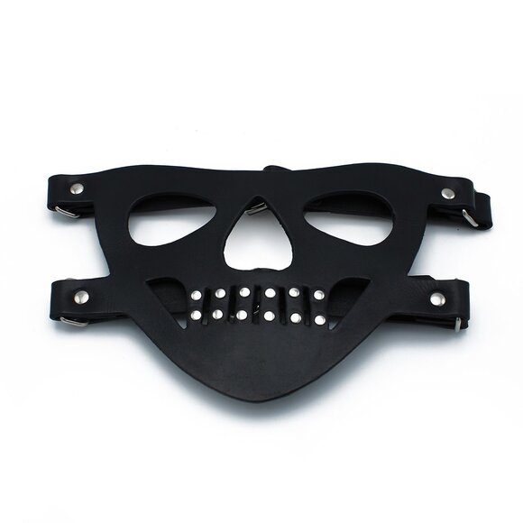 Zwart Leren Gezichtsmasker "The Bane" | Comfort & Duurzaamheid