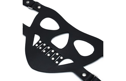 Black Leather Face Muzzle "The Bane"