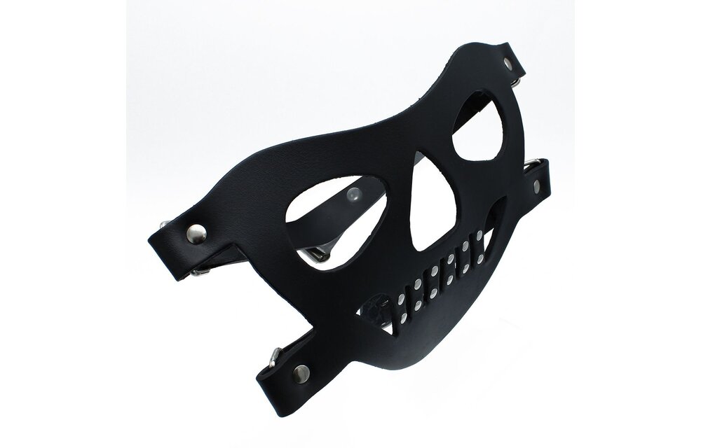 Schwarze Leder-Gesichtsmaske „The Bane“ | Komfort & Langlebigkeit