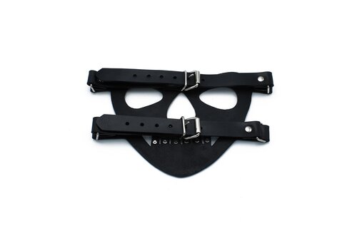 Zwart Leren Gezichtsmasker "The Bane" | Comfort & Duurzaamheid