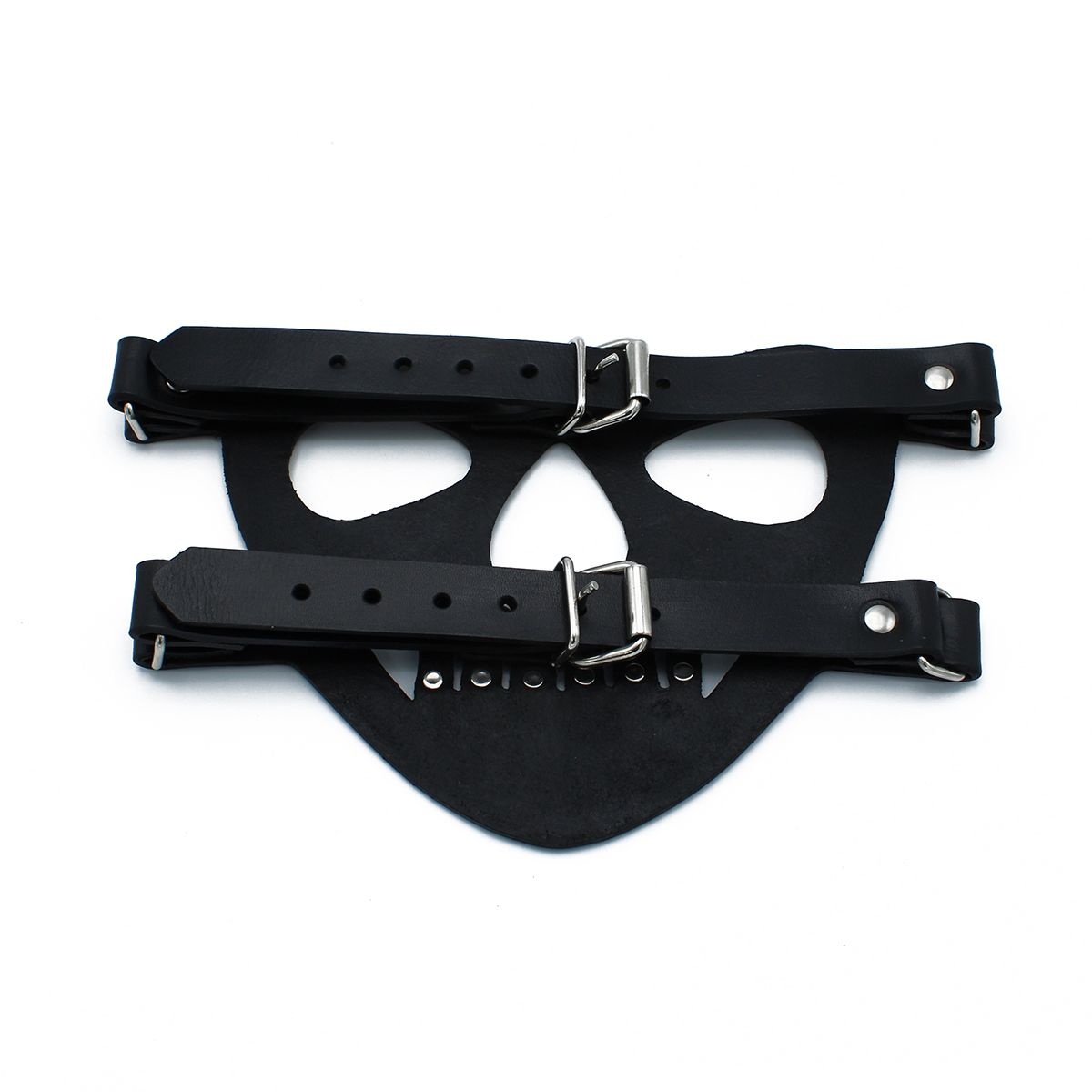 Zwart Leren Gezichtsmasker "The Bane" | Comfort & Duurzaamheid