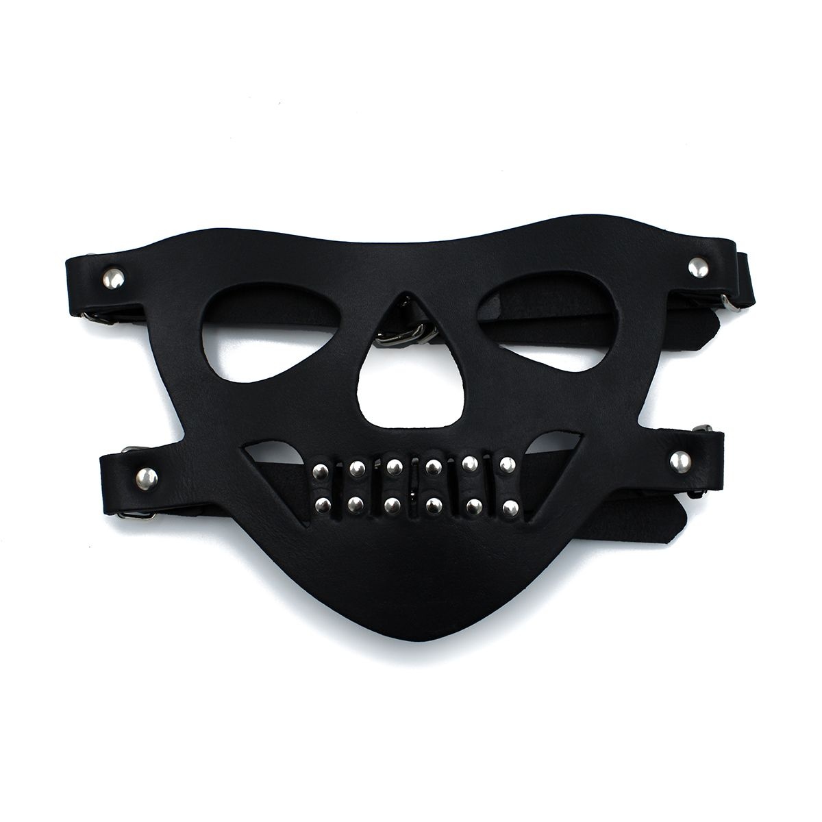 Zwart Leren Gezichtsmasker "The Bane" | Comfort & Duurzaamheid