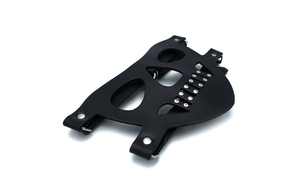 Black Leather Face Mask "The Bane" | Comfort & Durability