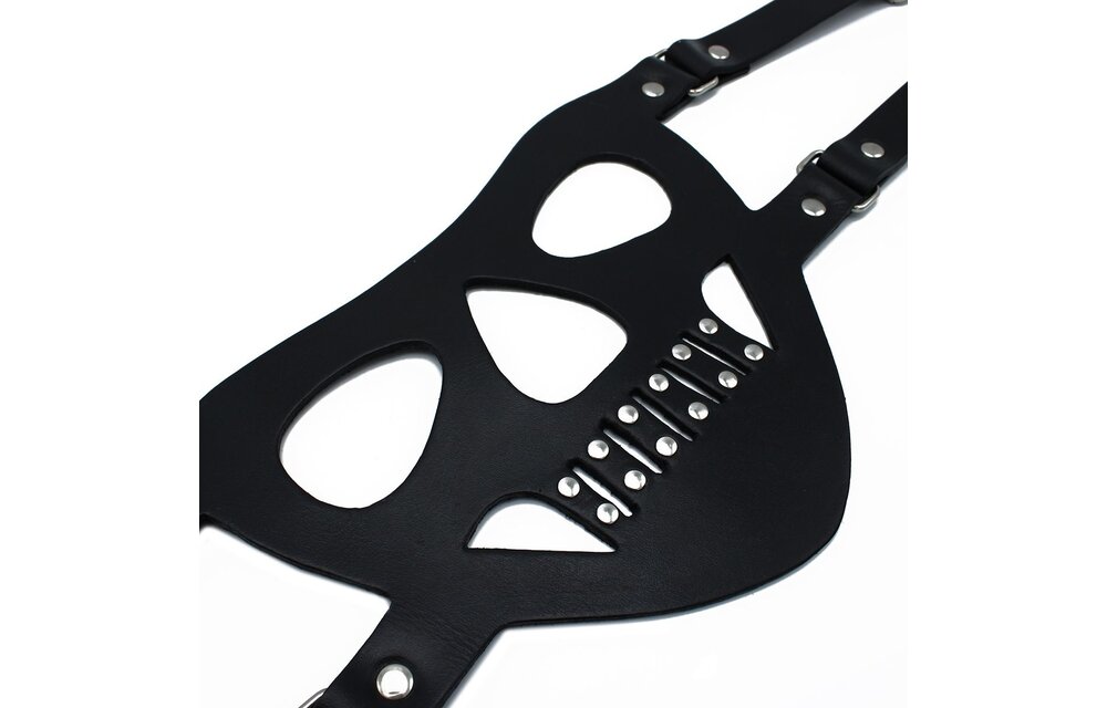 Black Leather Face Mask "The Bane" | Comfort & Durability