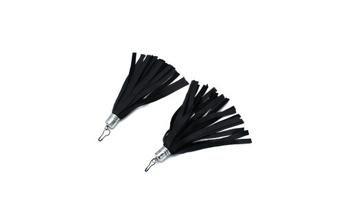 Black Leather Whip Earring – Bold & Stylish Accessory