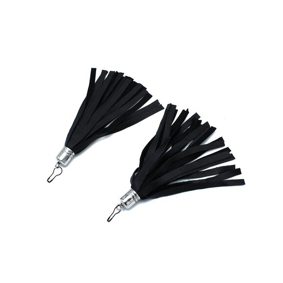 Black Leather Whip Earring – Bold & Stylish Accessory