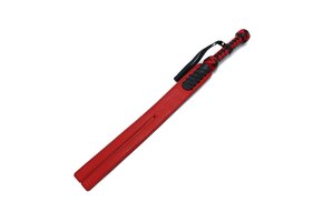 Schwarz-rote Leder-Y-Paddelpeitsche