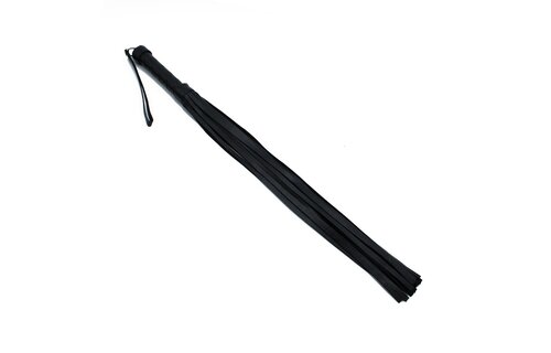 Black Leather Flogger 66 cm With Braided Handle Buy