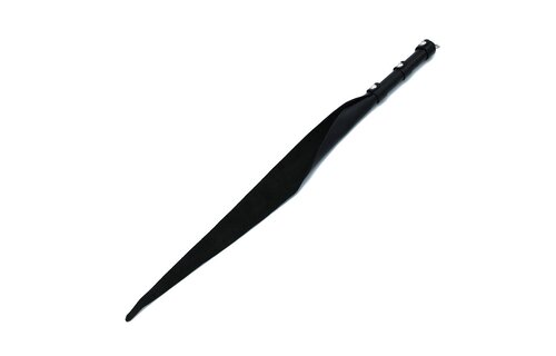 Schwarze Leder-Einzelflappen-Peitsche mit D-Ring