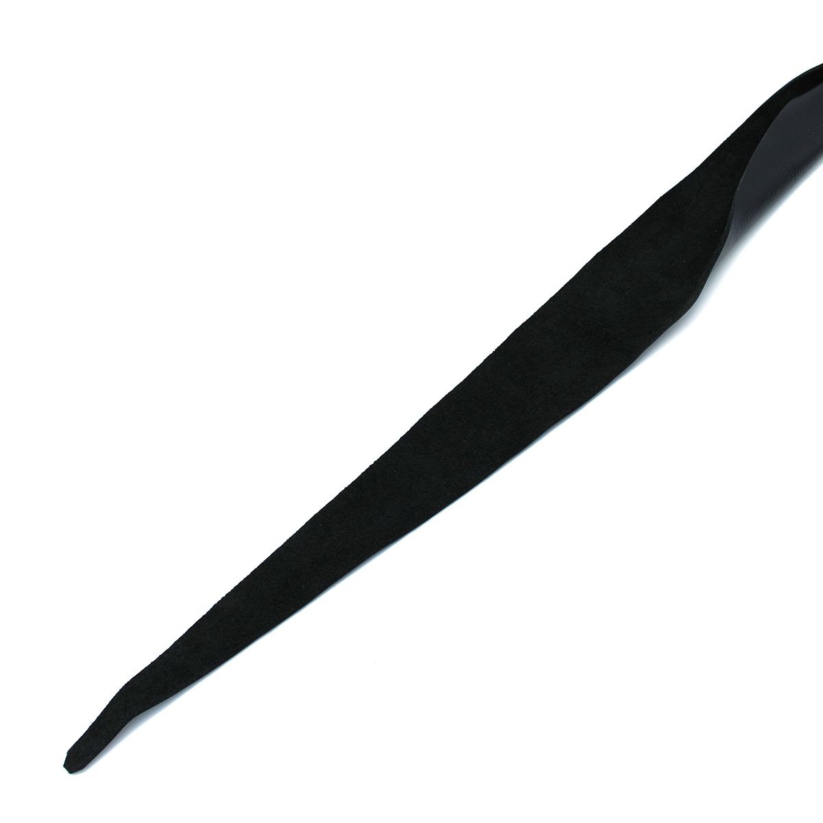 Zwarte Leren Enkele Flap Zweep 71 Cm Met D-Ring - Stijlvol & Sterk