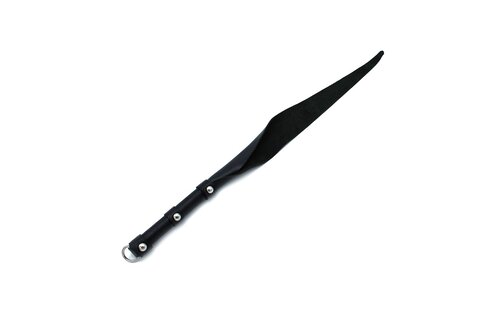 Zwarte Leren Enkele Flap Zweep 71 Cm Met D-Ring - Stijlvol & Sterk