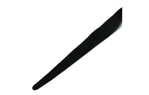 Schwarze Leder-Einzelriemenpeitsche mit goldenem D-Ring – 71 cm