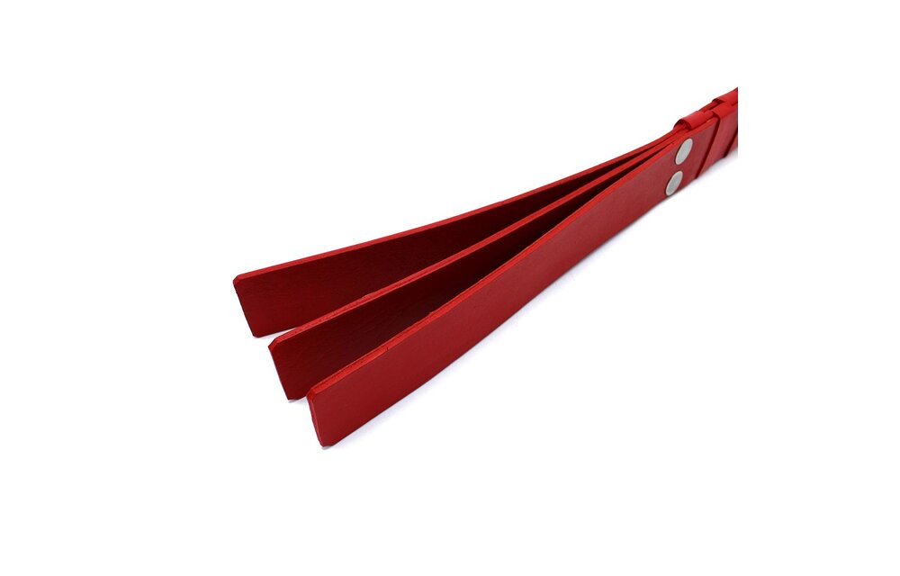 Rode Leren Paddle Met Goudkleurige D-Ring | Duurzaam & Stijlvol