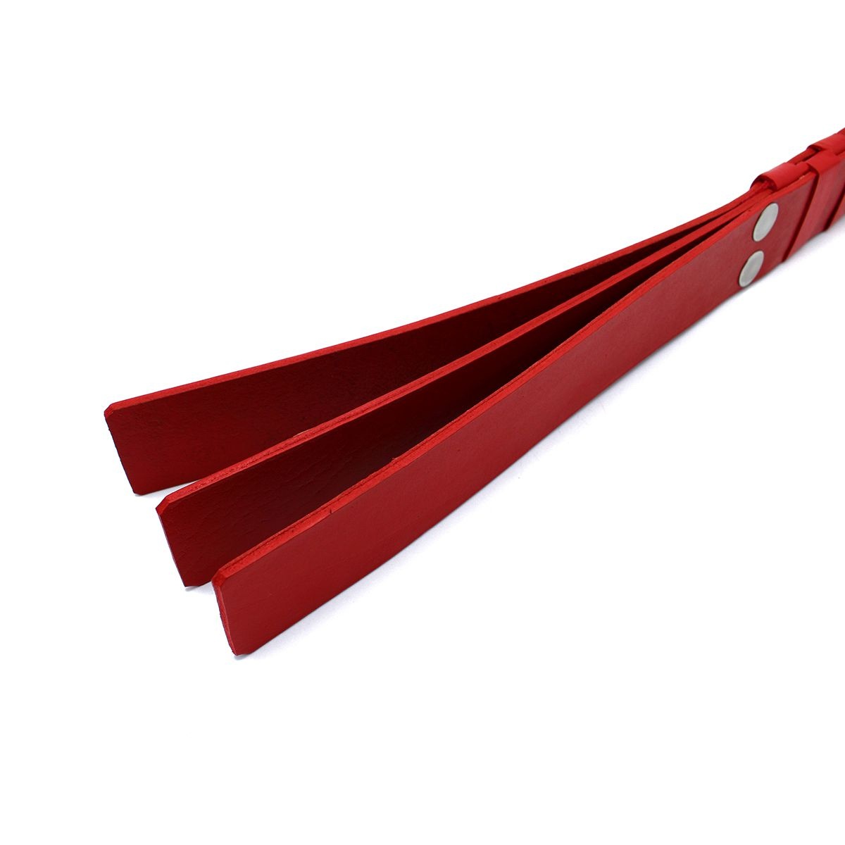 Red Leather Paddle with Gold D-Ring Handle