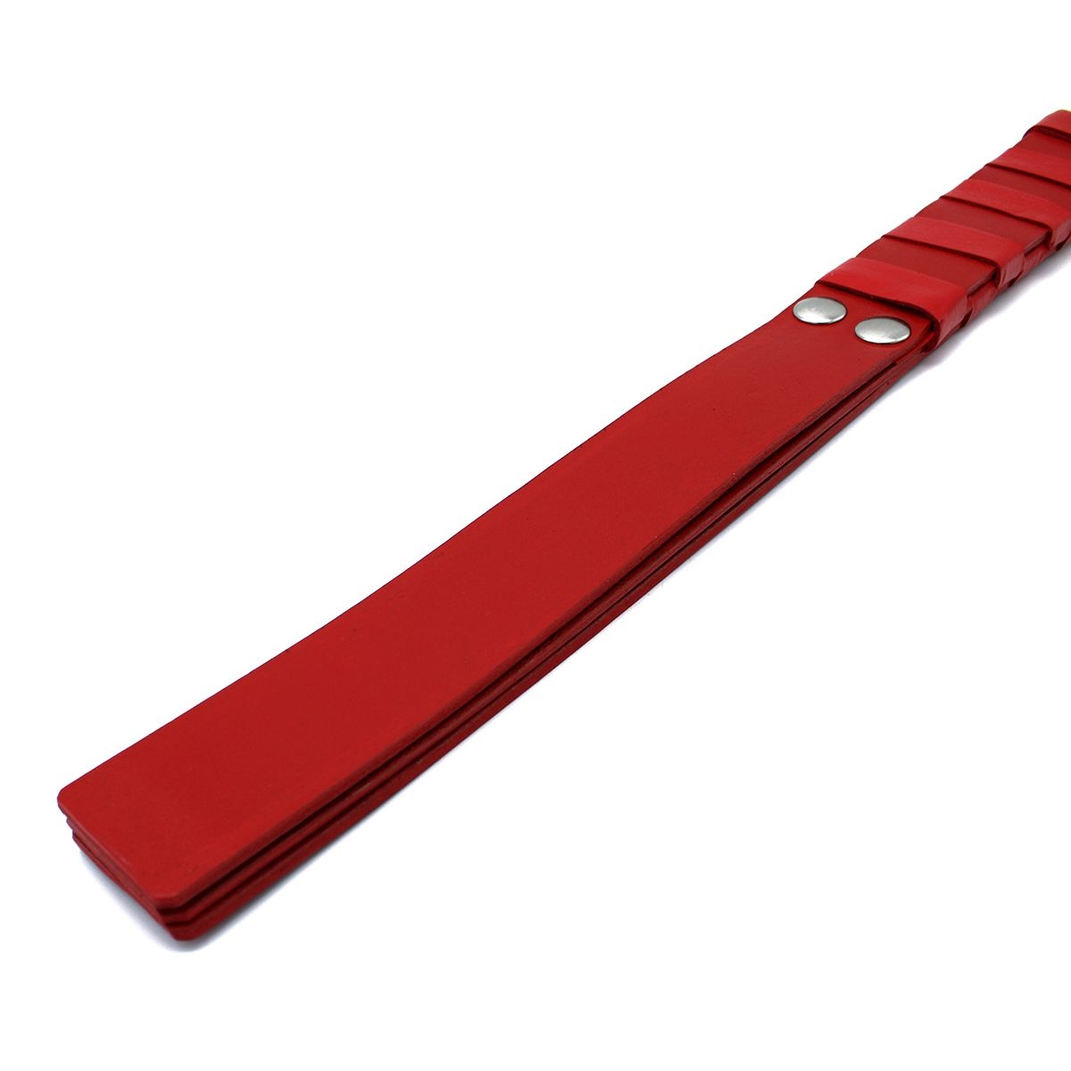 Red Leather Paddle with Gold-Coloured D-Ring | Durable & Stylish