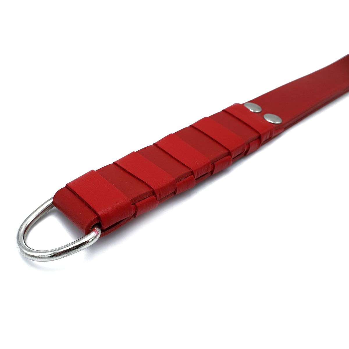Red Leather Paddle with Gold-Coloured D-Ring | Durable & Stylish