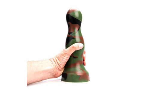 Kiotos Revolt Grün Armeegrün 27 cm – Premium-Silikondildo