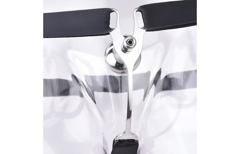Adjustable Male-to-Female Chastity Belt With Strap | Metal