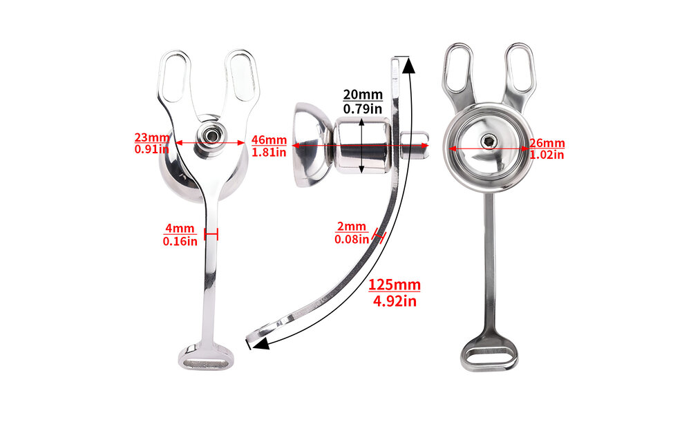 Adjustable Male-to-Female Chastity Belt With Strap | Metal