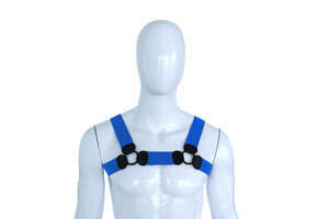 Elastic Chest Harness Blue L/XL