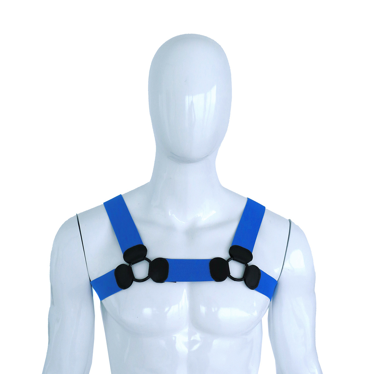Elastic Chest Harness Blue L/XL