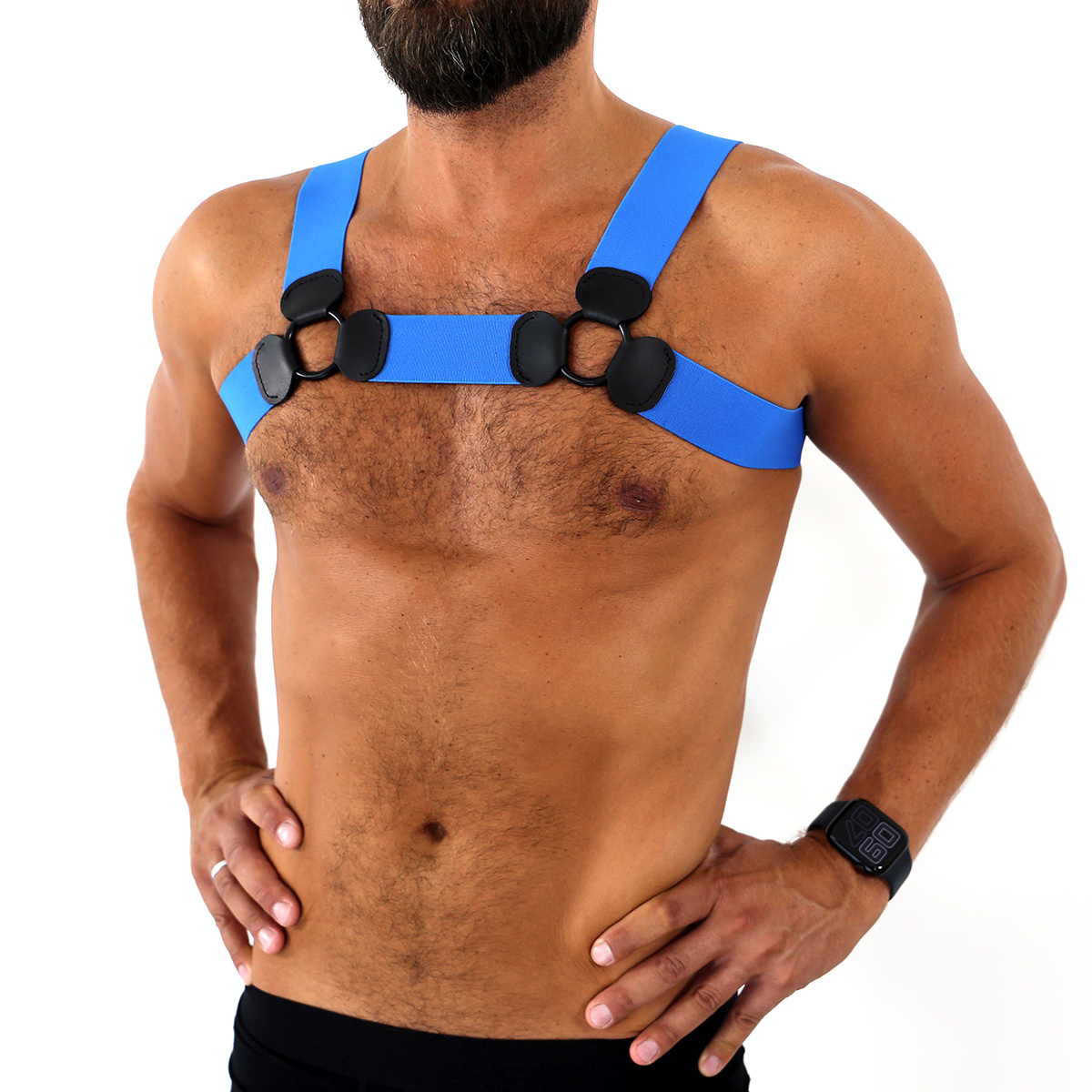Elastic Chest Harness Blue L/XL