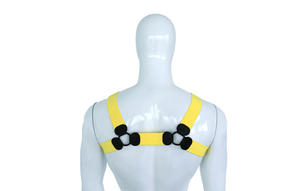 Elastic Chest Harness Yellow S/M – Comfort & Style