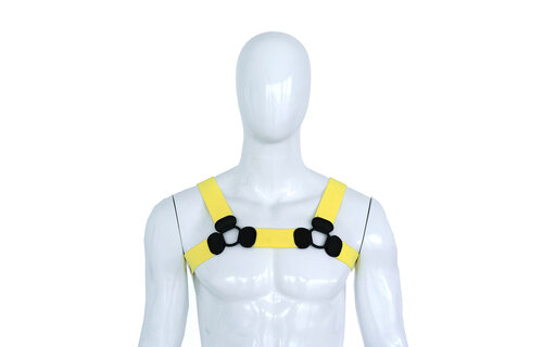 Elastisches Brustgeschirr Gelb L/XL – Komfort & Stil