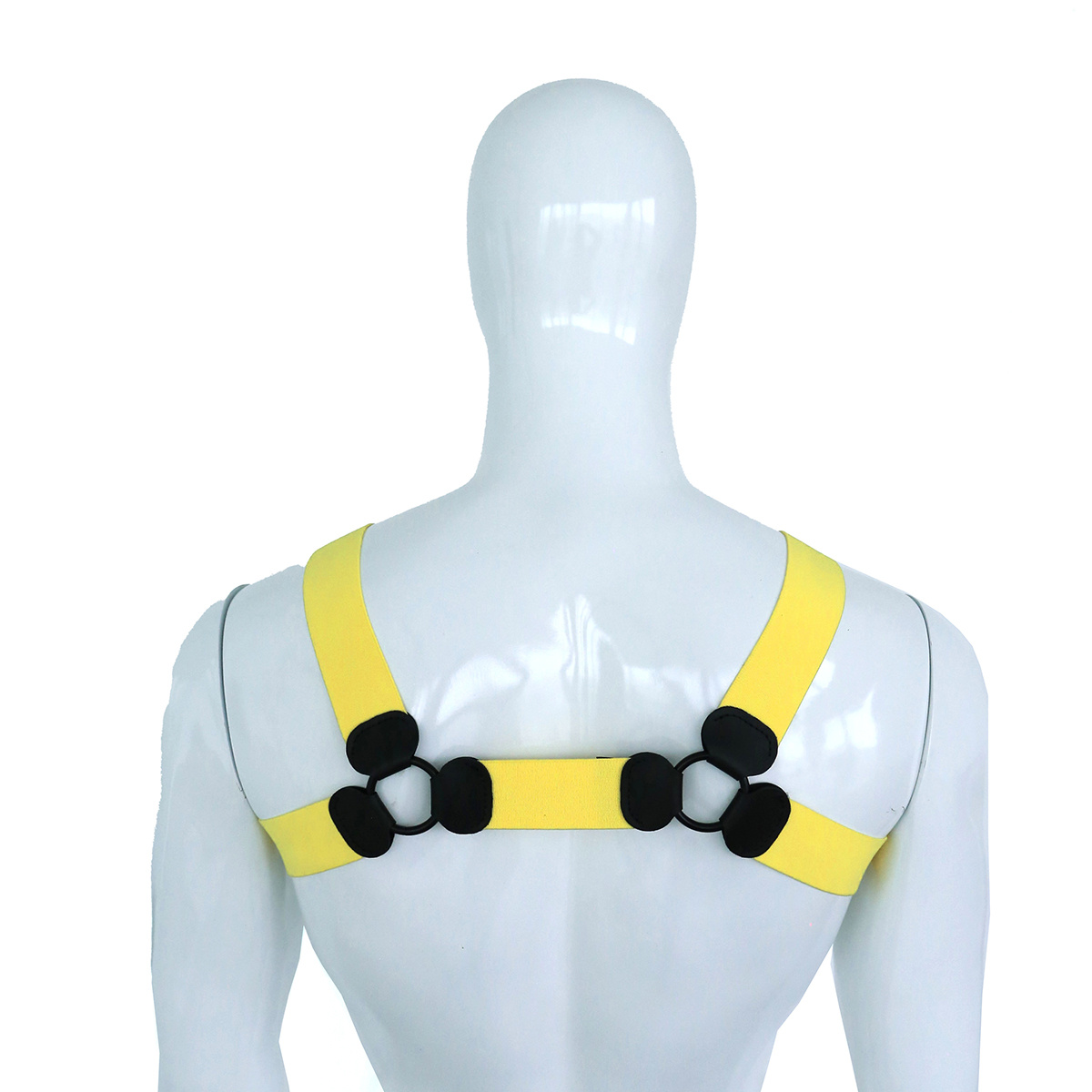 Elastic Chest Harness Yellow L/XL