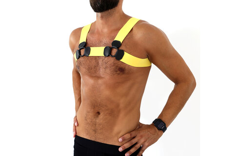 Elastic Chest Harness Yellow L/XL – Comfort & Style