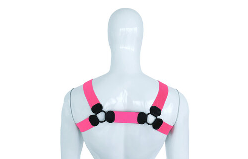 Elastic Pink Chest Harness S/M – Stylish & Comfortable