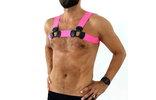 Elastic Pink Chest Harness L/XL – Comfort & Style