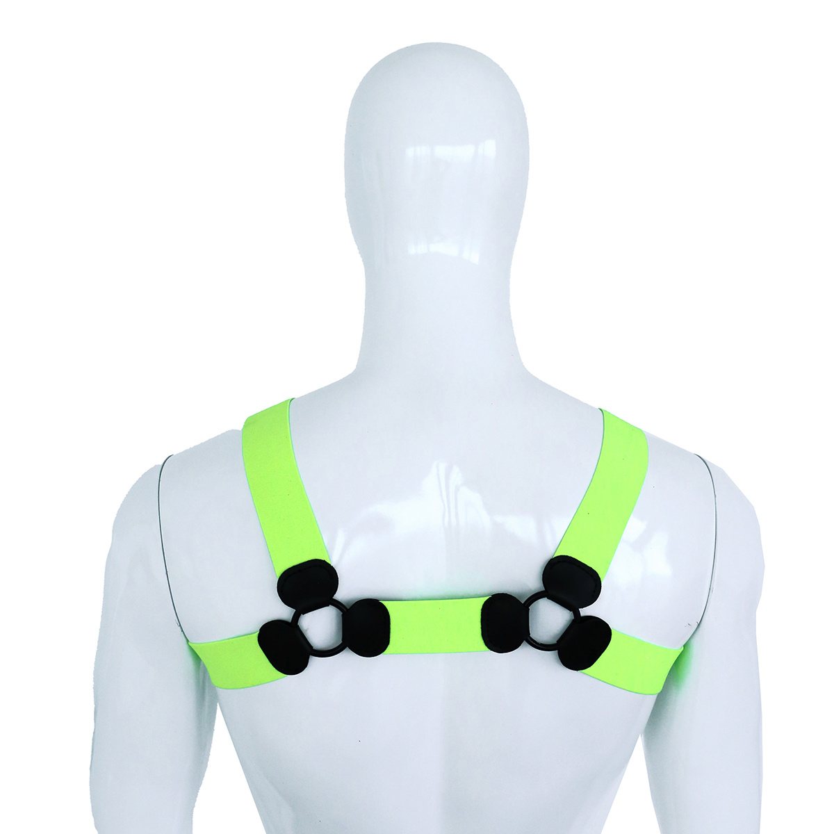 Elastic Chest Harness Green S/M | Comfort & Style