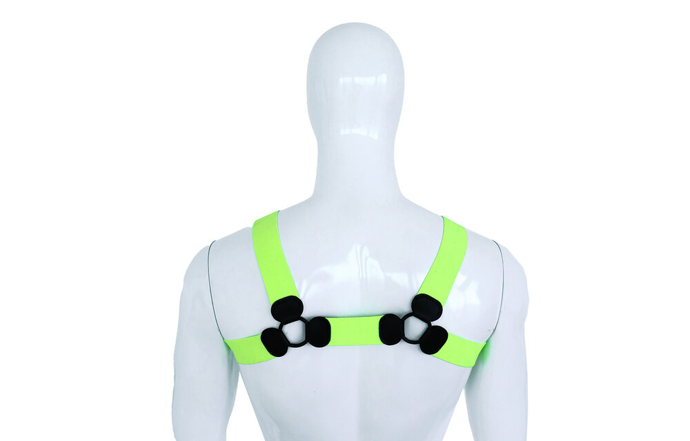 Elastic Chest Harness Green L/XL | Comfort & Cool Look