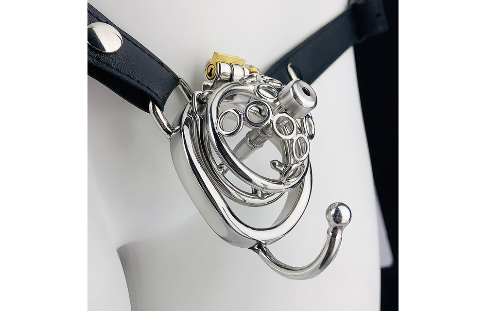 Luxury Chastity Belt With Adjustable Strap | Stainless Steel & PU