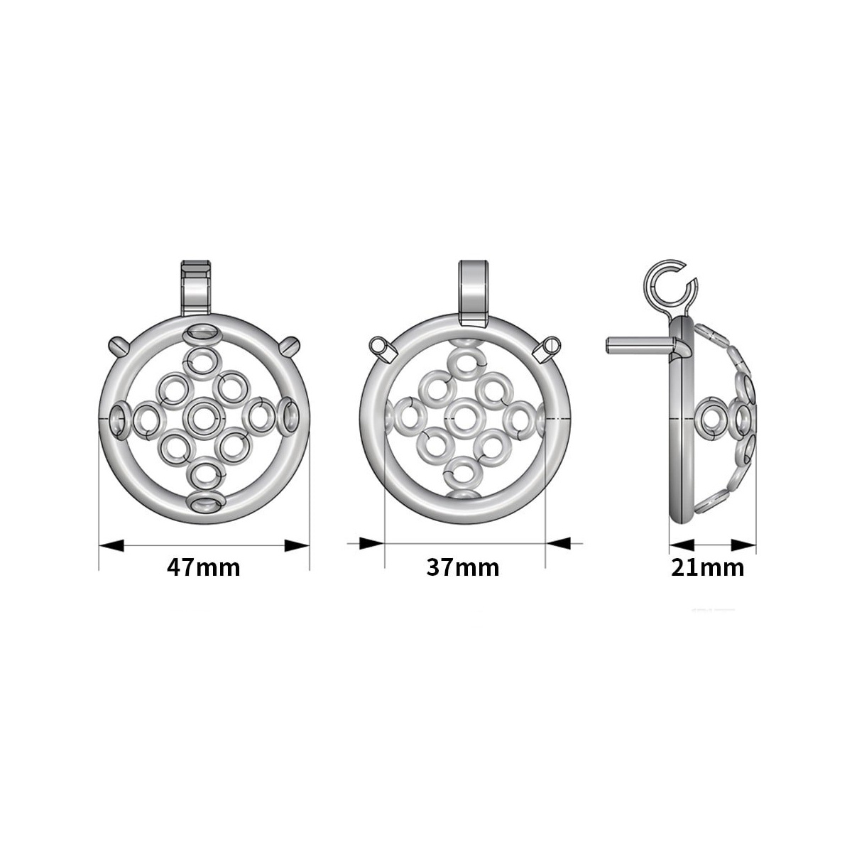 Luxury Chastity Belt With Adjustable Strap | Stainless Steel & PU